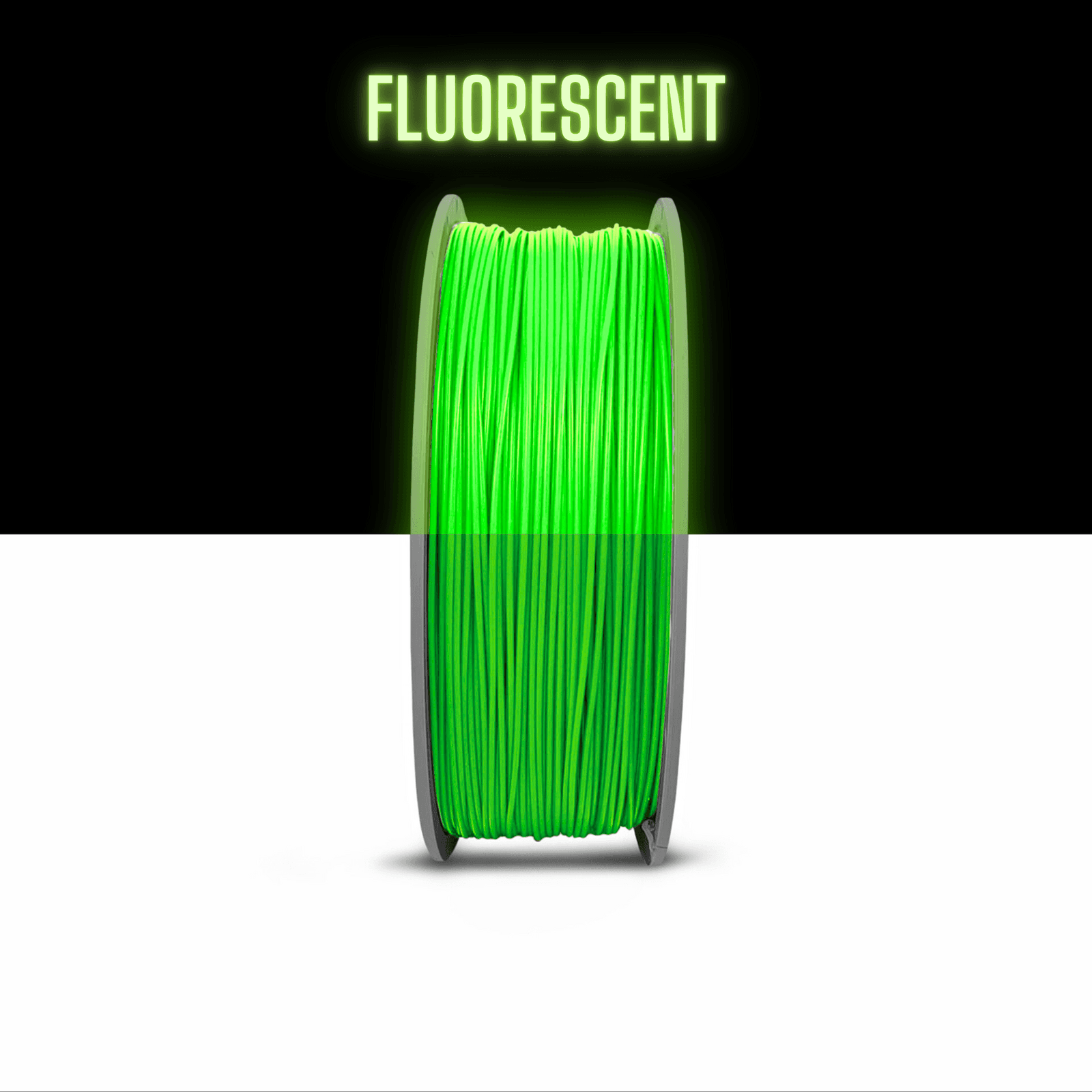 A 1kg spool of Filaform Fluorescent PLA in Green, 1.75 mm